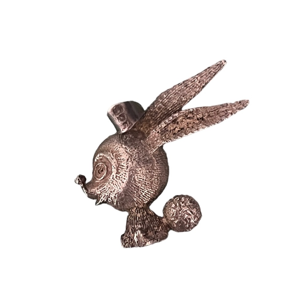 Vintage rare silver rabbit charm
